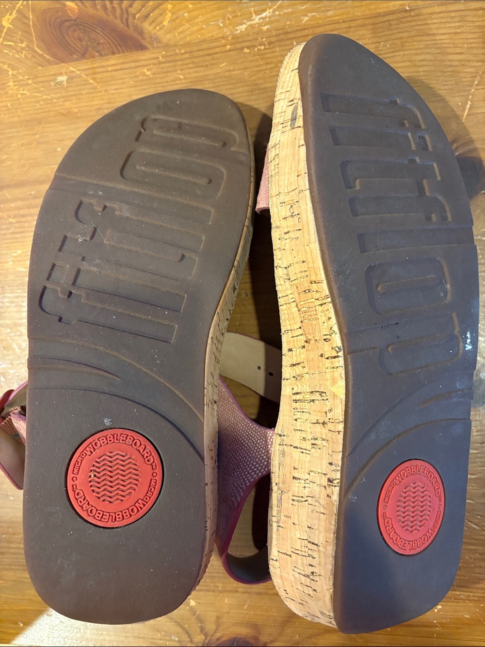 FitFlop Tan Textured Strap Cork-Effect Sandals - Picture 5 of 5